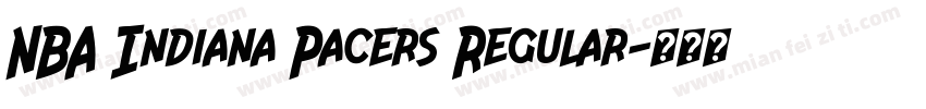 NBA Indiana Pacers Regular字体转换